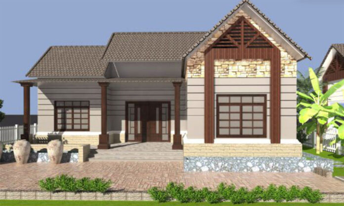 Nhà cấ 4 3 phòng ngủ 1 phòng thờ kiểu truyền thống