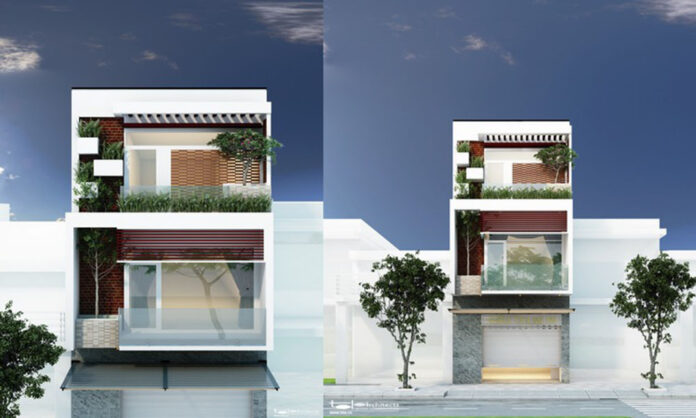 Mẫu thiết kế nhà phố tích hợp kinh doanh siêu thị