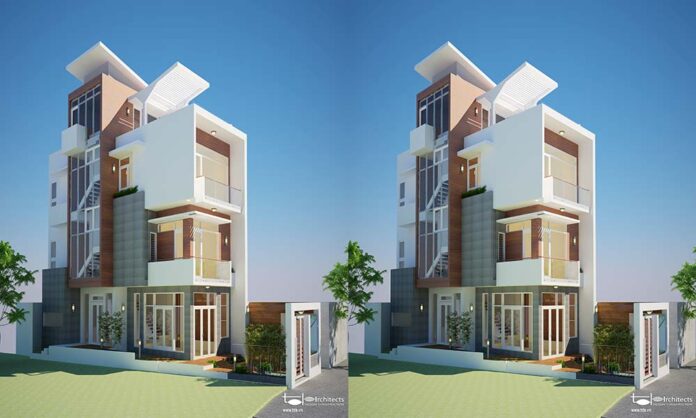 Thông tin dự án thiết kế biệt thự hiện đại phá cách 120m2